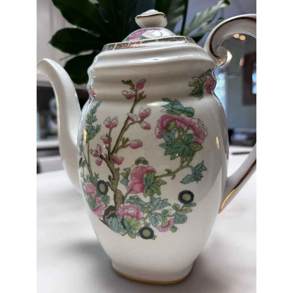 Grosvenor Coffee Or Tea Pot 'Indian Tree' Bone China, England A185 Collectable‎